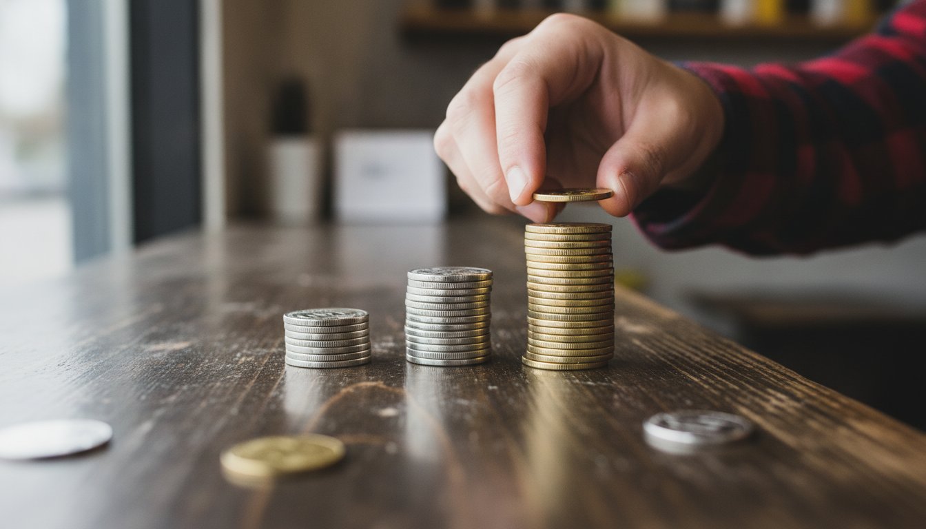 Hands holding a tablet with three grouped cost clusters at a farm office desk, representing the hidden cost centers inside one retainer price
