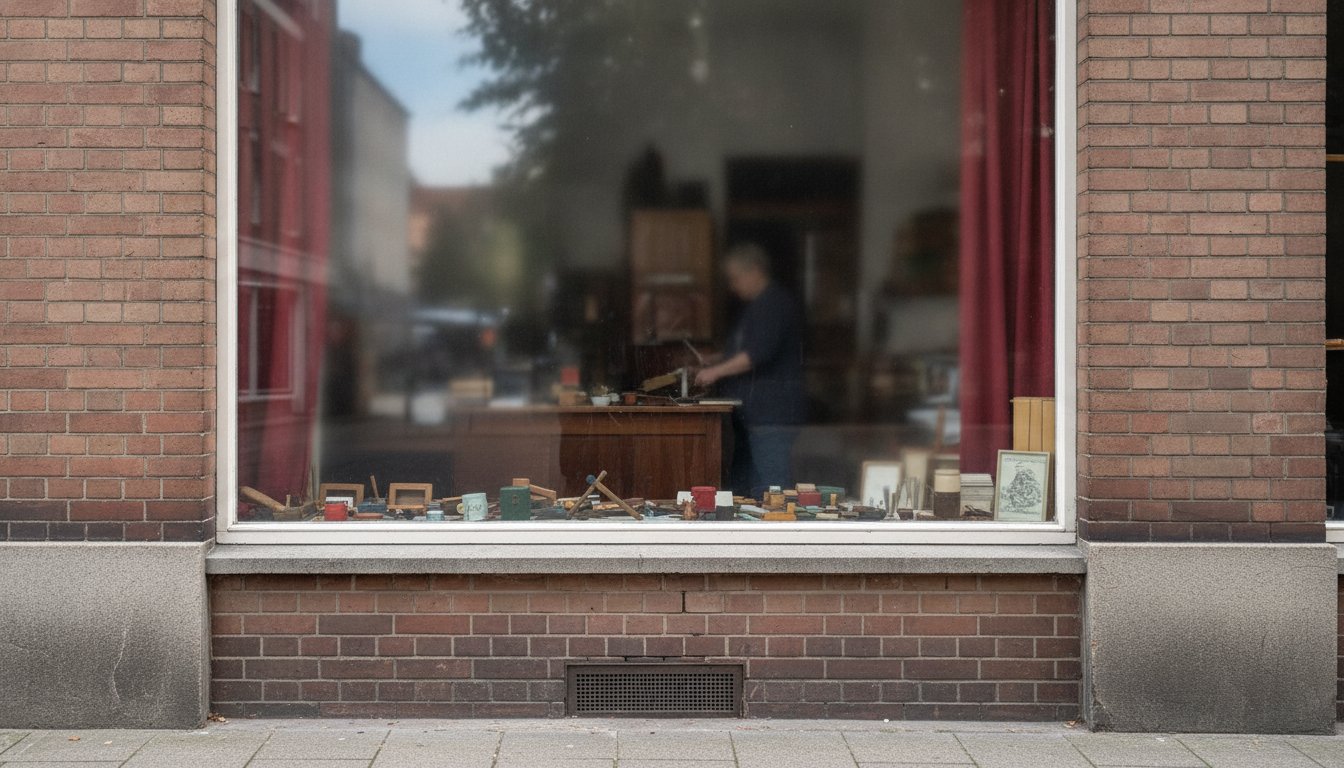Business owner looking at the three stages of how SEO works, crawling, indexing and ranking, on a laptop at his workbench
