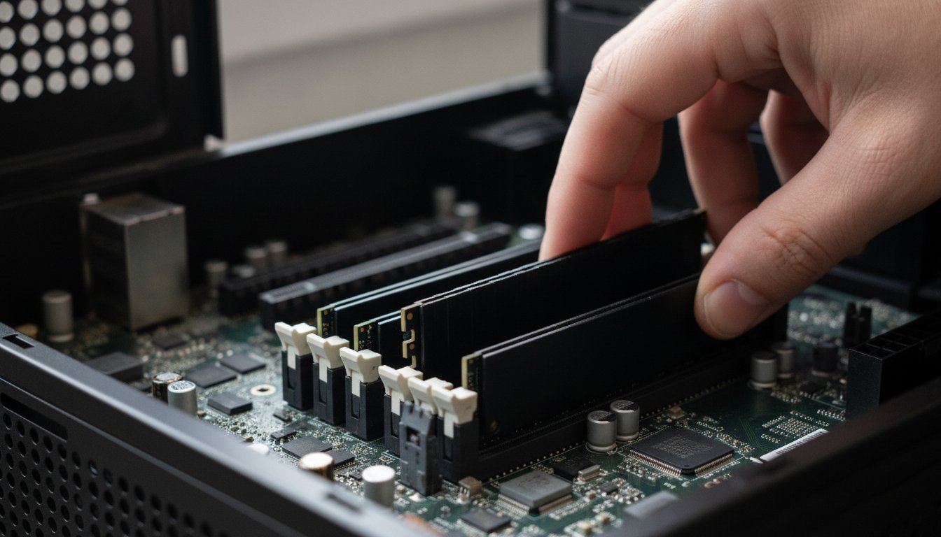 Pressing a memory stick into its slot, the careful double checking that pushes a first build past the guide estimates