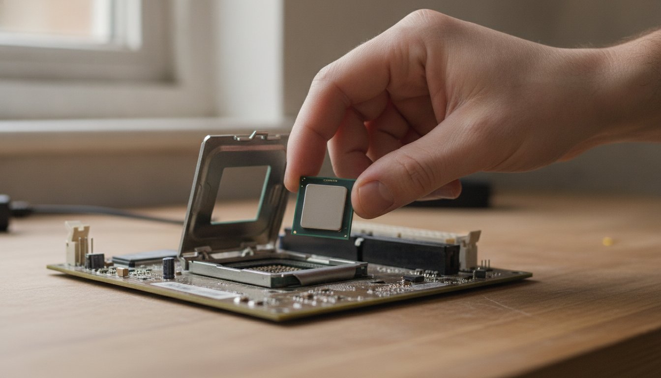 Checking a processor against its motherboard socket, the compatibility check that belongs before anything is bought
