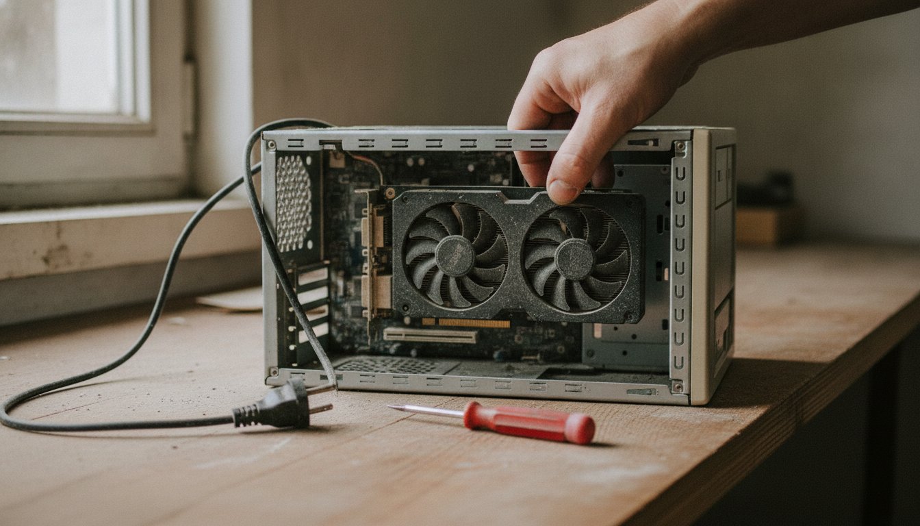 Lifting a graphics card out of an older desktop, the reused parts job that changes a build quote