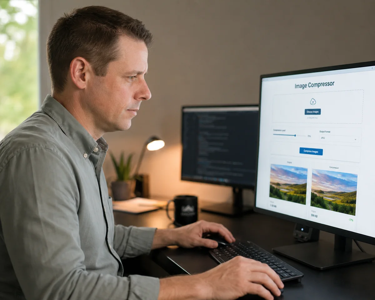 Mike of Stateline Tech at work at his desk