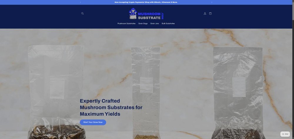 MushroomSubstrate.com store homepage